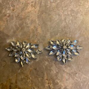 Stunning crystal shoe clips